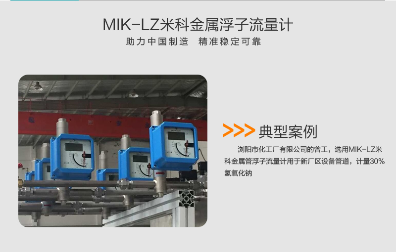 米科MIK-LZ 金屬管浮子/轉子流量計案例