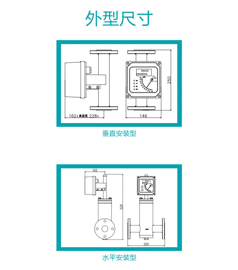 米科MIK-LZ 金屬管浮子/轉子流量計產品安裝圖