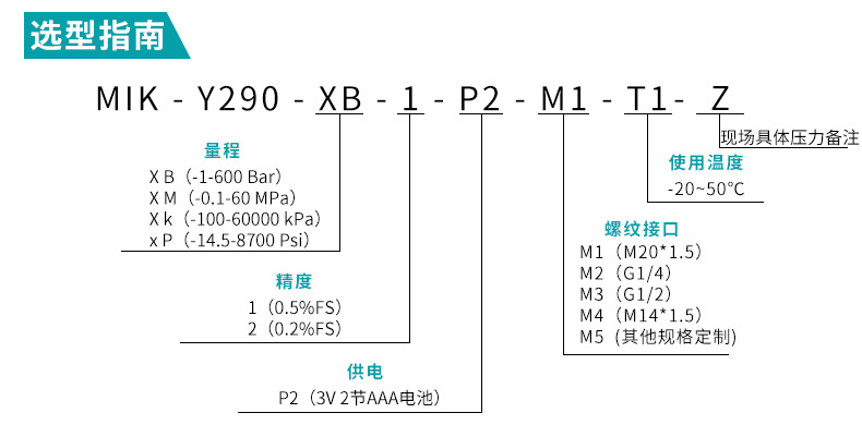 米科MIK-Y290耐震數(shù)字壓力表選型表