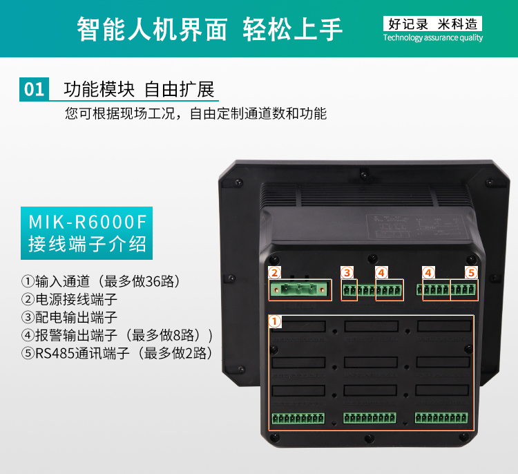 米科MIK-R6000F新款無紙記錄儀功能模塊自由擴展