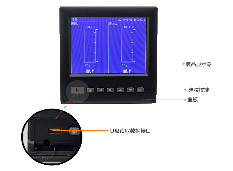 米科MIK-R4000D無紙記錄儀細節